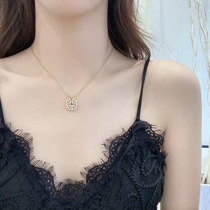 Clover &amp; Heart Gold-Tone Necklace Set