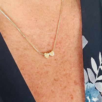 Sunburst Heart Necklace in Gold Tone