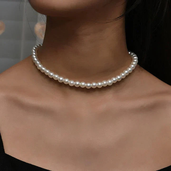 Classic Pearl Choker Necklace
