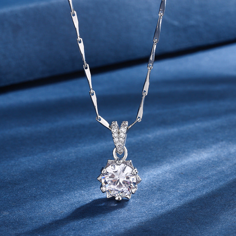 Silver Sparkling Crystal Necklace, Earrings &amp; Ring Set