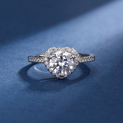 Radiant Heart Halo Necklace, Earrings, and Ring Set